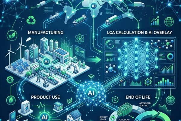 Life cycle assessment stages with AI-driven carbon accounting
